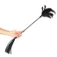 Флоггер с перышком для ласк DS Fetish Flogger With Feathers, черный - Фото №1