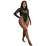 Боди Star Night Sparkle Party Rhinestone Bodysuit, черное - Фото №4
