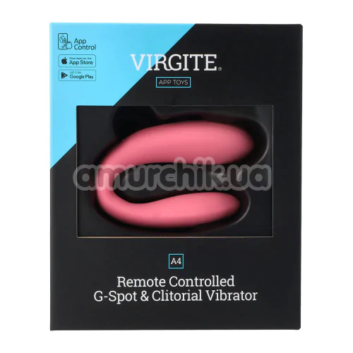 Вібратор Virgite Remote Controlled G-Spot & Clitorial Vibrator A4, рожевий