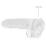Фаллоимитатор Realrock Crystal Clear Dildo Realistic 9, прозрачный - Фото №4