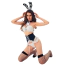 Костюм зайчика JSY Sexy Lingerie 5802, белый: топ + пояс + трусики-стринги + чулки + ушки + галстук - Фото №4