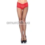 Колготки Backseam Industrial Net Pantyhose (модель 1279), черно-красные - Фото №1