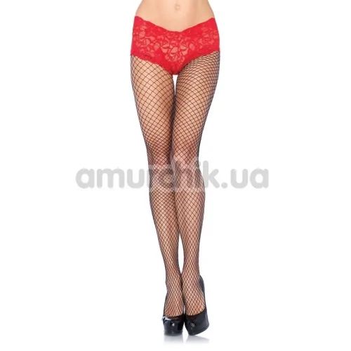 Колготки Backseam Industrial Net Pantyhose (модель 1279), черно-красные - Фото №1