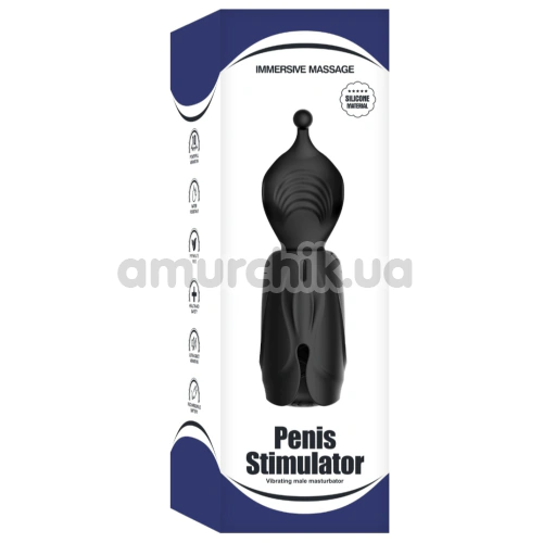 Мастурбатор з вібрацією Male Penis Masturbator, чорний