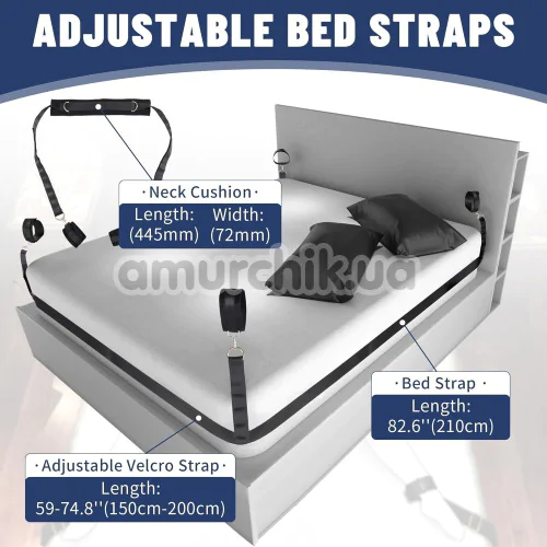 Бондажный набор Lockink Yeahwow Bed Restraint Set, черный