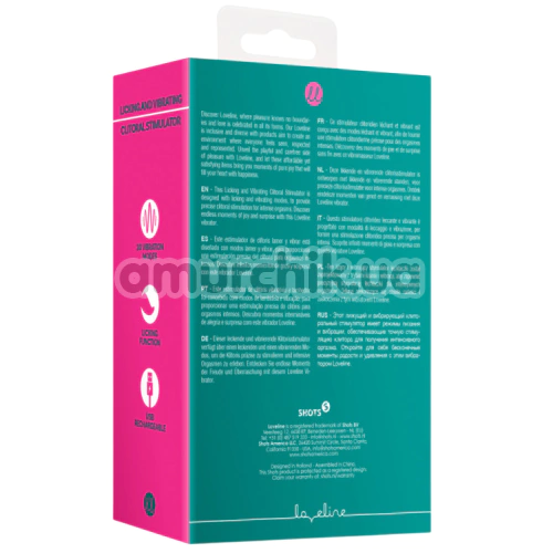 Симулятор орального секса для женщин с вибрацией Loveline Licking And Vibrating Clitoral Stimulator, зеленый