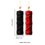 Набор из 2 свечей и скребка Lockink Fetish Drip Candles Set of 2, красно-черный - Фото №2