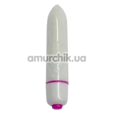 Кліторальний вібратор Rocks-Off RO-80mm 7-speed Gorgeous Glow In The Dark, білий - Фото №1