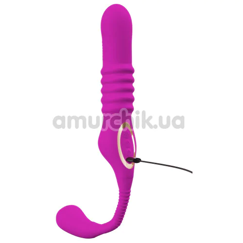 Вибратор клиторальный и для точки G с толчками Javida 3 Function Vibrator, розовый