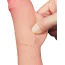 Фаллоимитатор Sliding-Skin Dual Layer Dong 7.5 с изогнутым стволом, телесный - Фото №13