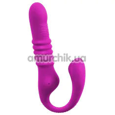 Вибратор клиторальный и для точки G с толчками Javida 3 Function Vibrator, розовый - Фото №1
