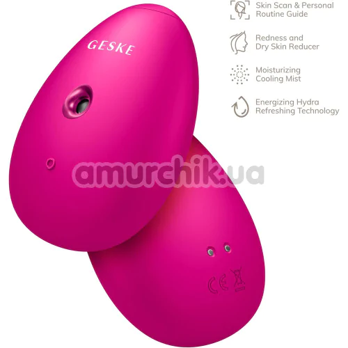 Увлажнитель для кожи лица Geske Facial Hydration Refresher 4 in 1 Oval, ярко-розовый