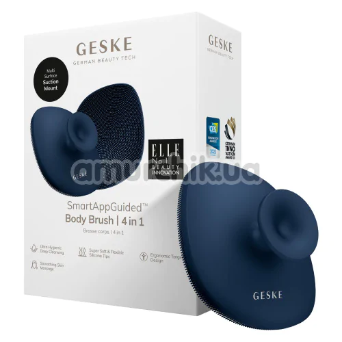 Щітка для тіла Geske Body Brush 4 in 1 Suction Mount, синя
