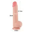 Фаллоимитатор Sliding-Skin Dual Layer Dong 9.5 с мошонкой, телесный - Фото №6
