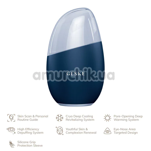 Массажер для глаз и лица Geske Cool & Warm Eye and Face Massager 7 in 1, синий