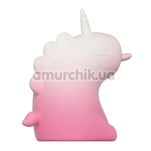 Симулятор орального сексу для жінок з вібрацією Univibe Sexy Unicorn, біло-рожевий
