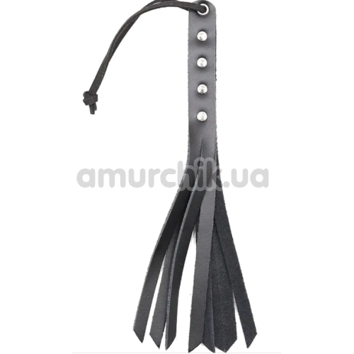 Флоггер DS Fetish Mini Flogger Leather, черный - Фото №1
