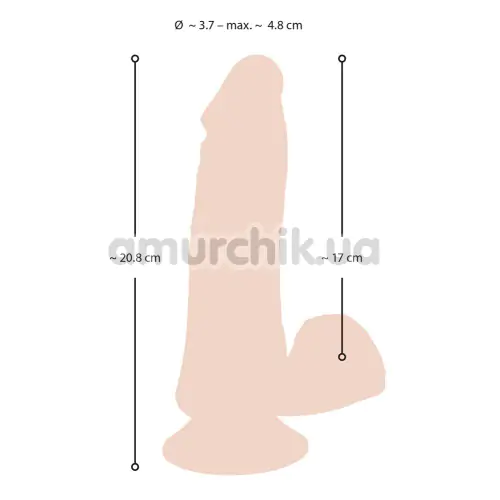Вібратор Nature Skin Bendable RC Vibrator With Balls, тілесний