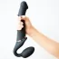 Безремневой страпон с вибрацией Strap-On-Me Vibrating Bendable Strap-On M, черный - Фото №10