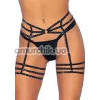 Гартеры Leg Avenue Spice It Up Rhinestone Garter Belt, черные - Фото №1