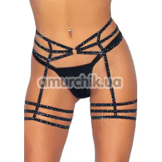 Гартеры Leg Avenue Spice It Up Rhinestone Garter Belt, черные - Фото №1