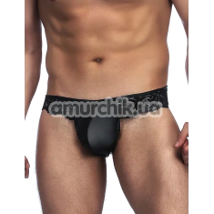 Трусы мужские Star Night Lace & Leather Men's Briefs, черные - Фото №1