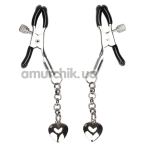 Затискачі для сосків Liebe Seele Solid Heart-Shaped Nipple Clamps, срібні - Фото №1
