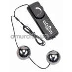Вагинальные шарики с вибрацией Orgasm Vibrating Balls серебряные - Фото №1