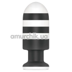 Анальная пробка Love Toy X-Missioner Butt Plug 7.5, черно-белая - Фото №1