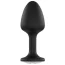 Анальная пробка с прозрачным кристаллом Dorcel Geisha Plug М, черная - Фото №2