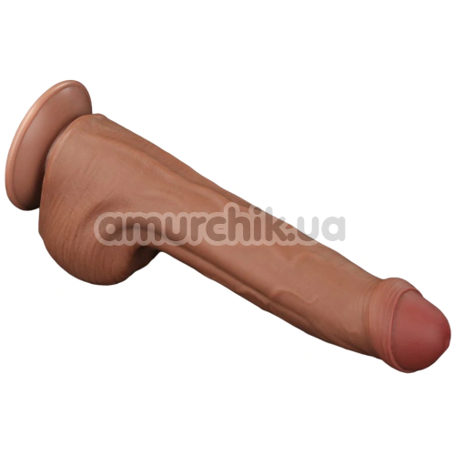 Фаллоимитатор Sliding-Skin Dual Layer Dong 11.5, коричневый