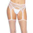 Колготки Leg Avenue Net Stockings With Garter Belt, білі - Фото №5