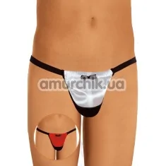 Трусы-стринги мужские Thong белые официант (модель 4417) - Фото №1