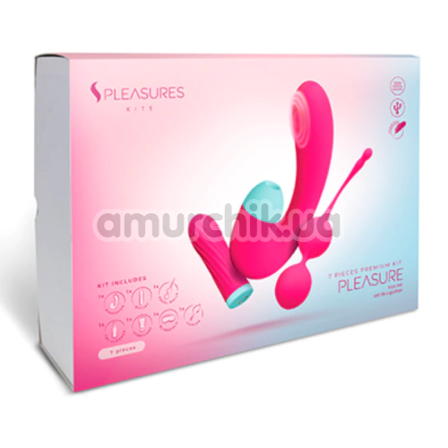 Набор S Pleasures Kits 7 Pieces Premium Kit, розовый