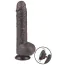 Фаллоимитатор Sliding-Skin Dual Layer Dong 9.5 с мошонкой, коричневый - Фото №2