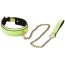Ошейник с поводком Radiant Glow In The Dark Collar And Leash, салатовый - Фото №1
