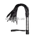 Плеть S&M Leather Flogger, черно-белая - Фото №1