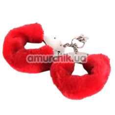 Наручники Roomfun Furry Cuffs, червоні - Фото №1