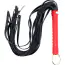 Флоггер DS Fetish Leather Flogger L, красно-черный - Фото №1