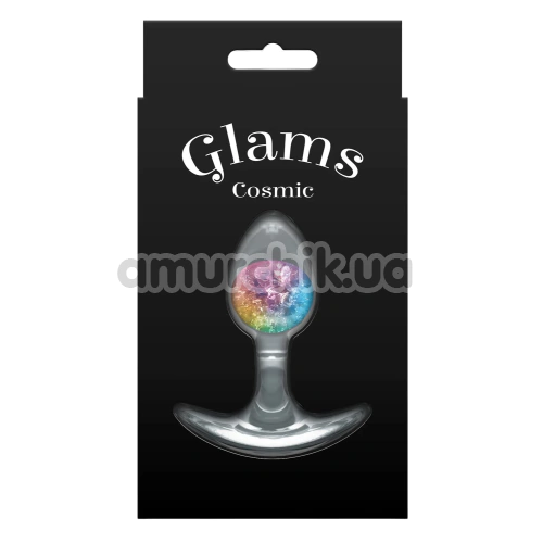 Анальная пробка Glams Cosmic Small, разноцветная