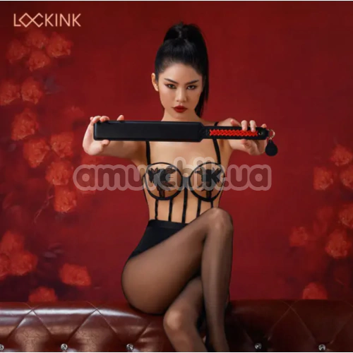 Шльопалка Lockink Sevanda Braided-Handle Spanking Paddle, чорна