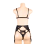 Комплект Star Night Lacie Heart Set, чорний: бюстгальтер + трусики-стрінги + пояс для панчіх - Фото №6