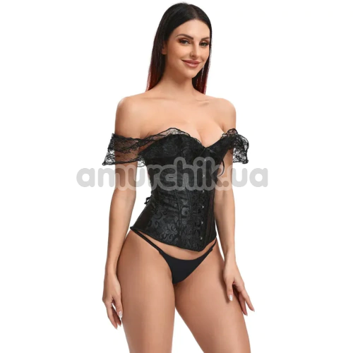 Корсет Star Night Women Lace Short Sleeve Corset, черный