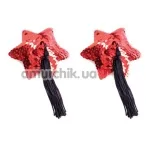 Прикраси для сосків Star Shape Sequin Pasties, червоні - Фото №1