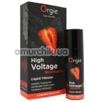 Возбуждающий гель с эффектом вибрации Orgie High Voltage Liquid Vibrator Strawberry - клубника, 15 мл - Фото №1