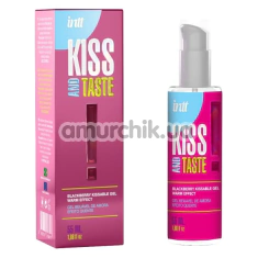 Гель для масажу з зігріваючим ефектом Intt Kiss And Taste Blackberry Kissable Gel - ожина, 55 мл - Фото №1
