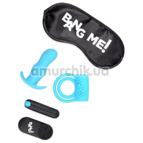 Набір секс іграшок Bang! Duo Blast Kit, чорно-блакитний