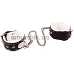 Фіксатори для рук Whips Collection Chain Hand Cuffs, чорно-білі - Фото №1