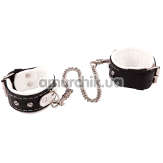 Фиксаторы для рук Whips Collection Chain Hand Cuffs, черно-белые - Фото №1