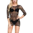 Платье Star Night Net Sparkle Stripe Mini Dress, черное - Фото №2